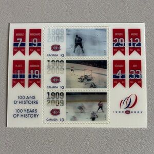 Centennial Montreal Hockey Stamp Collection